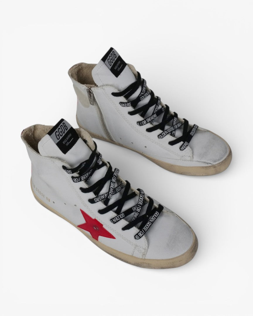 Golden Goose GGDB High-Top Sneakers Distressed Craft Genuine Leather Unisex