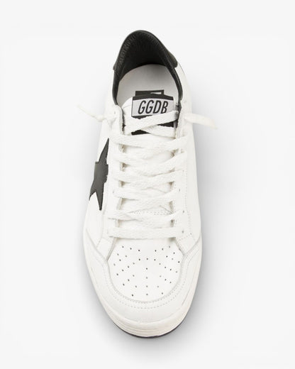 Golden Goose Superstar White Leather Sneakers Black Star Black Heel Tab
