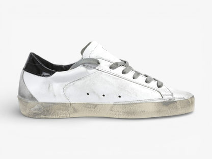 Golden Goose Super-Star Sneakers Leather Suede Star White Black Cream
