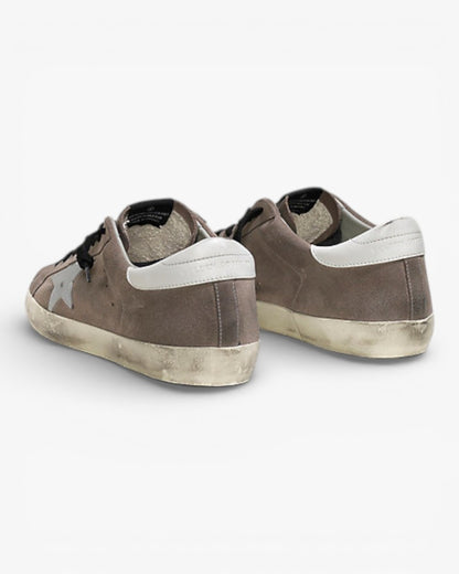 Golden Goose Super‑Star Sneakers Mid Grey Suede White Leather