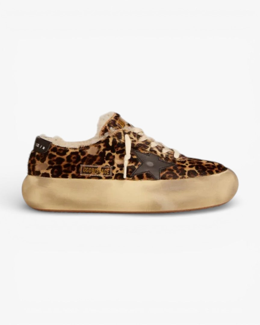 Golden Goose Space Star Animal Print Pony Skin Sneakers