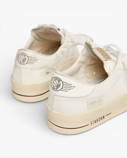 Golden Goose Stardan White Mesh Sneakers Black Suede Star