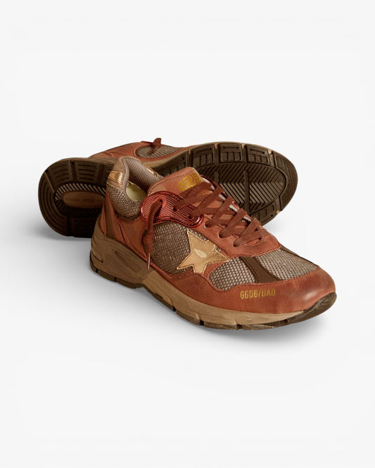 Golden Goose Running Star Brown Copper Sneakers