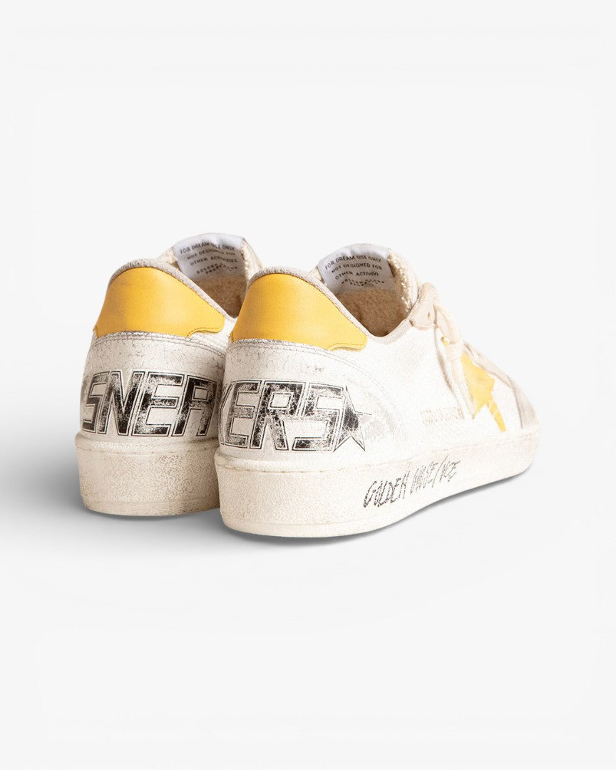 Golden Goose Ball Star LTD Edition White Yellow Star Sneakers