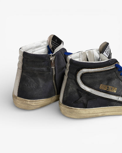 Golden Goose SLIDE Sneakers Dark Grey Suede Leather Star