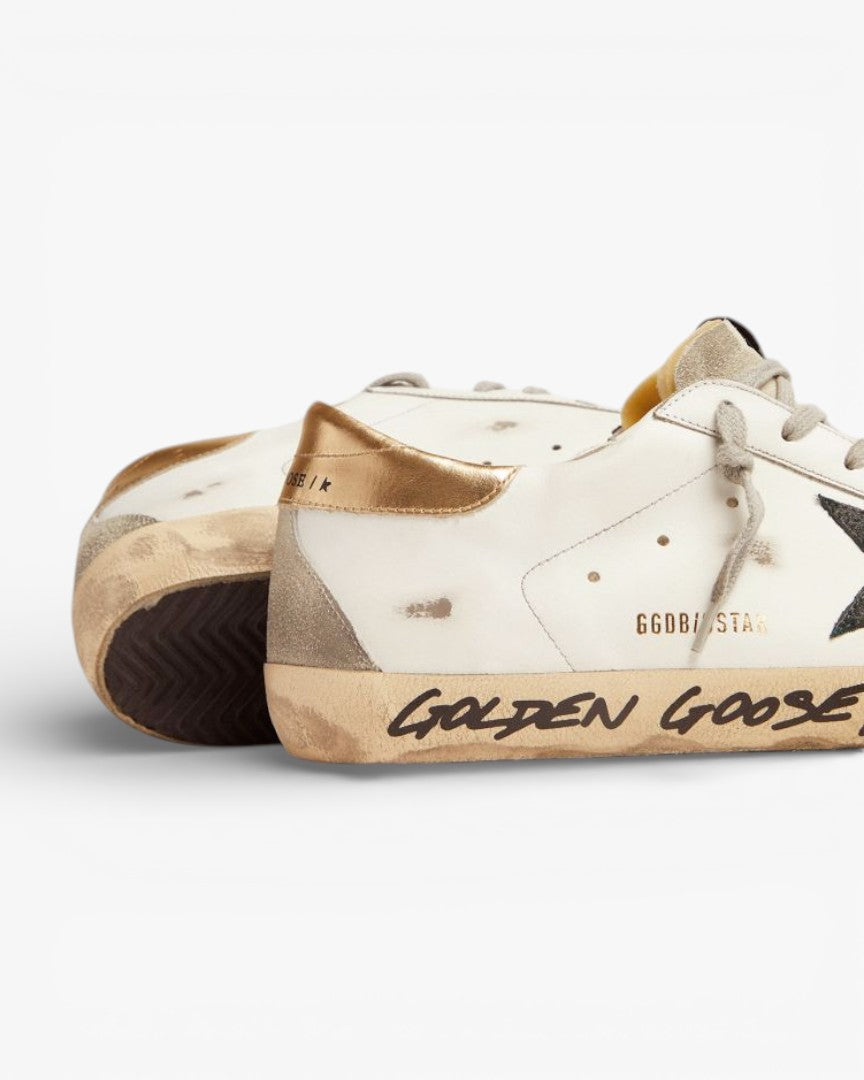 Golden Goose Super-Star LTD Sneakers with Gold Heel Tab and Handwritten Lettering