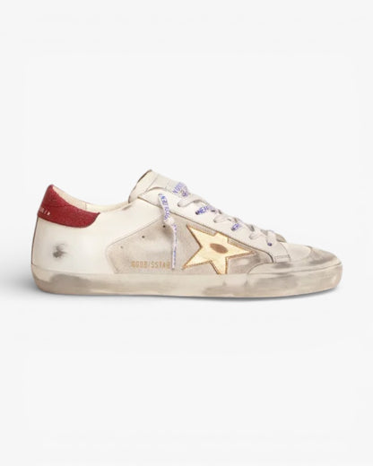 Golden Goose Super-Star Penstar White Sneakers with Gold Star