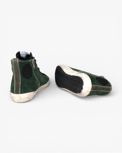 Golden Goose FRANCY Wool-Green Sneakers Handcrafted Custom Couples