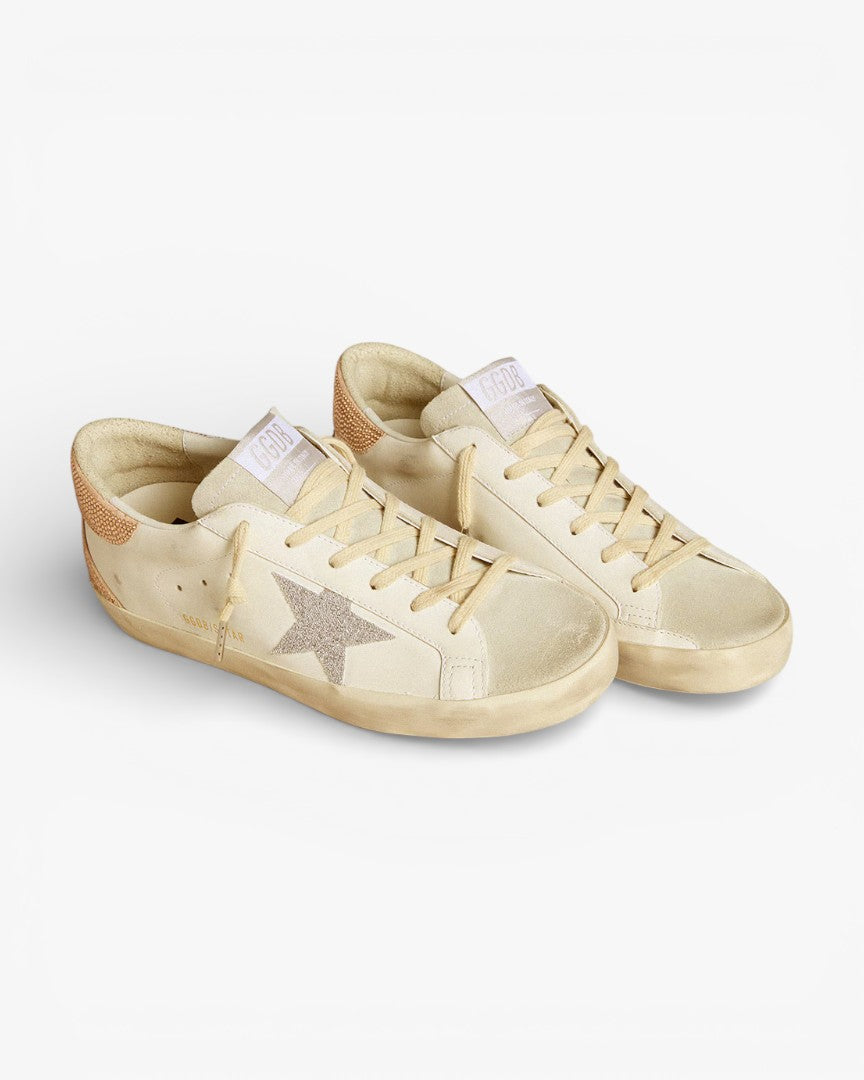 Golden Goose Women’s Super-Star Leather Swarovski Crystal Star Heel Tab