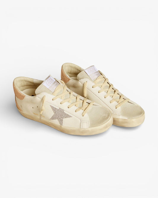 Golden Goose Women’s Super-Star Leather Swarovski Crystal Star Heel Tab