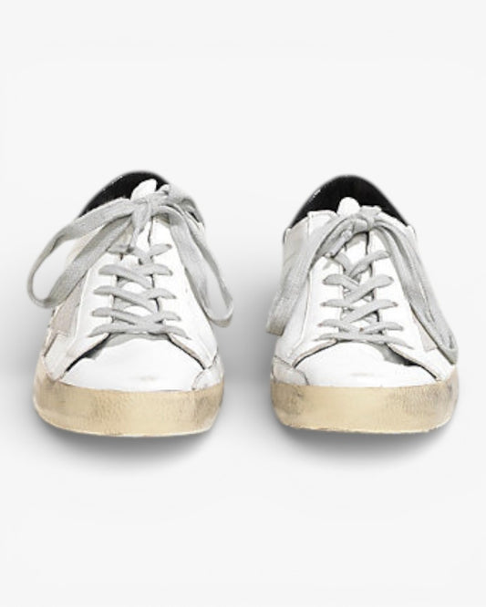 Golden Goose Super‑Star Sneakers White Black Cream Suede Leather