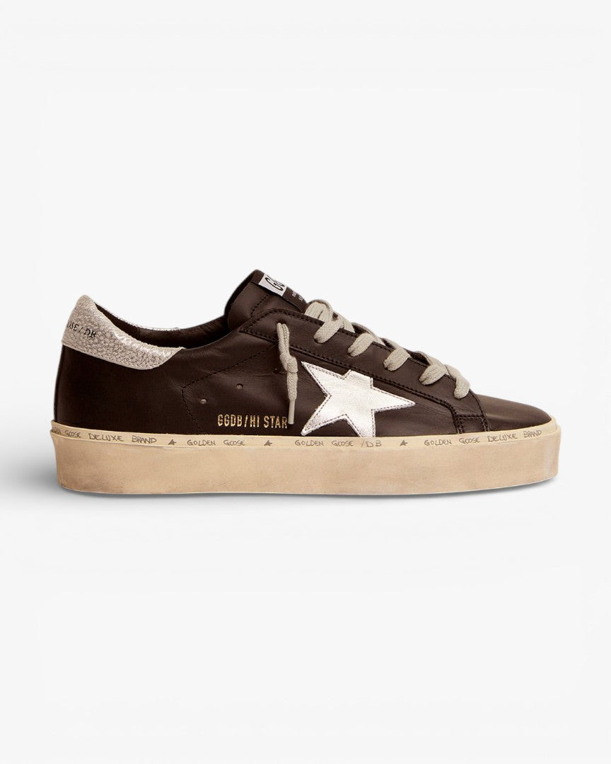 Golden Goose Hi Star High‑Top Leather Sneakers