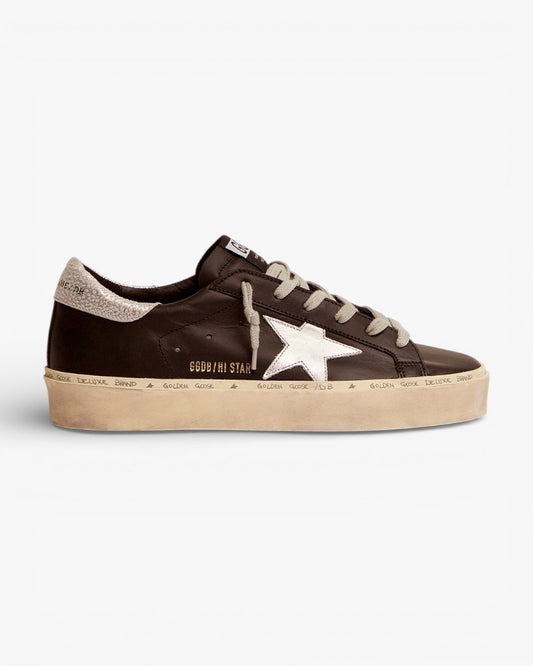 Golden Goose Hi Star High‑Top Leather Sneakers