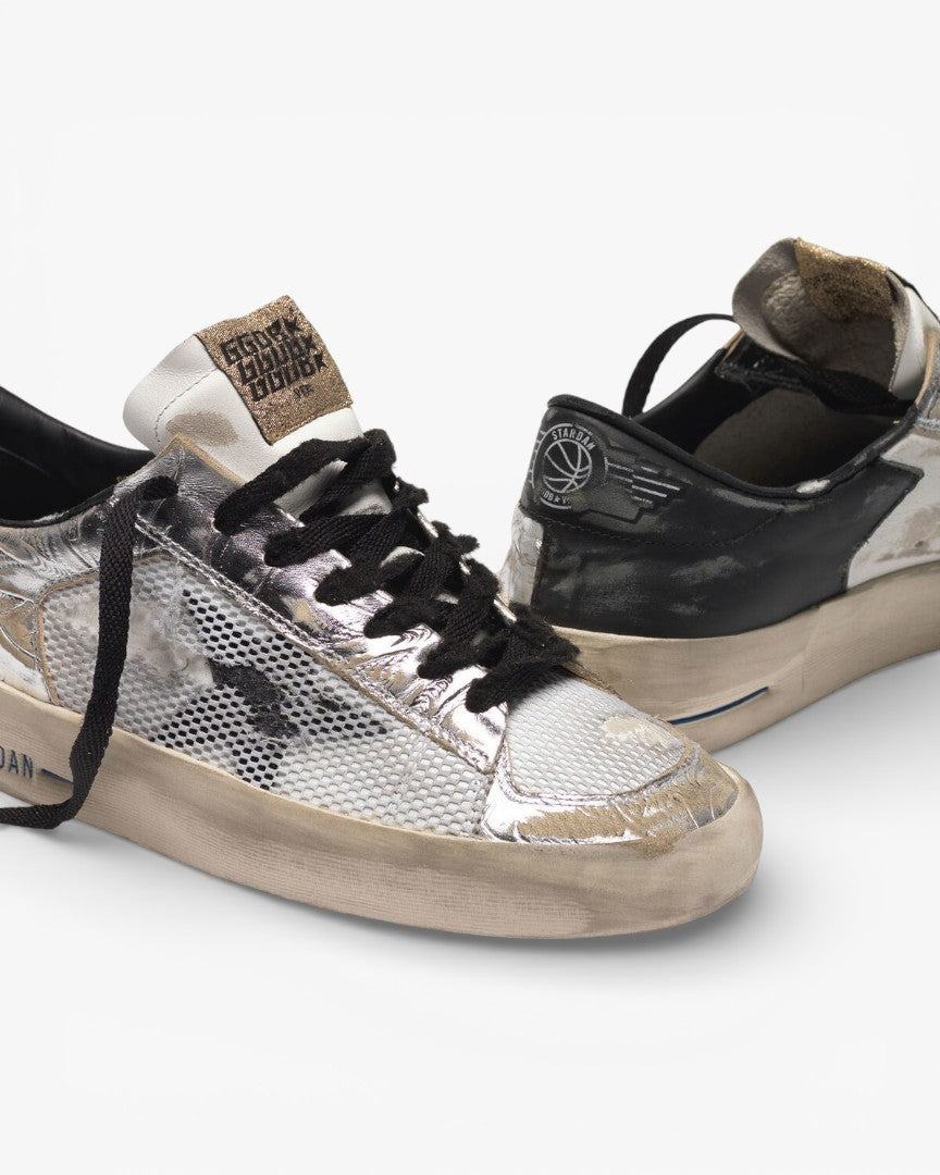 Golden Goose Silver Floral Stardan LTD Sneakers