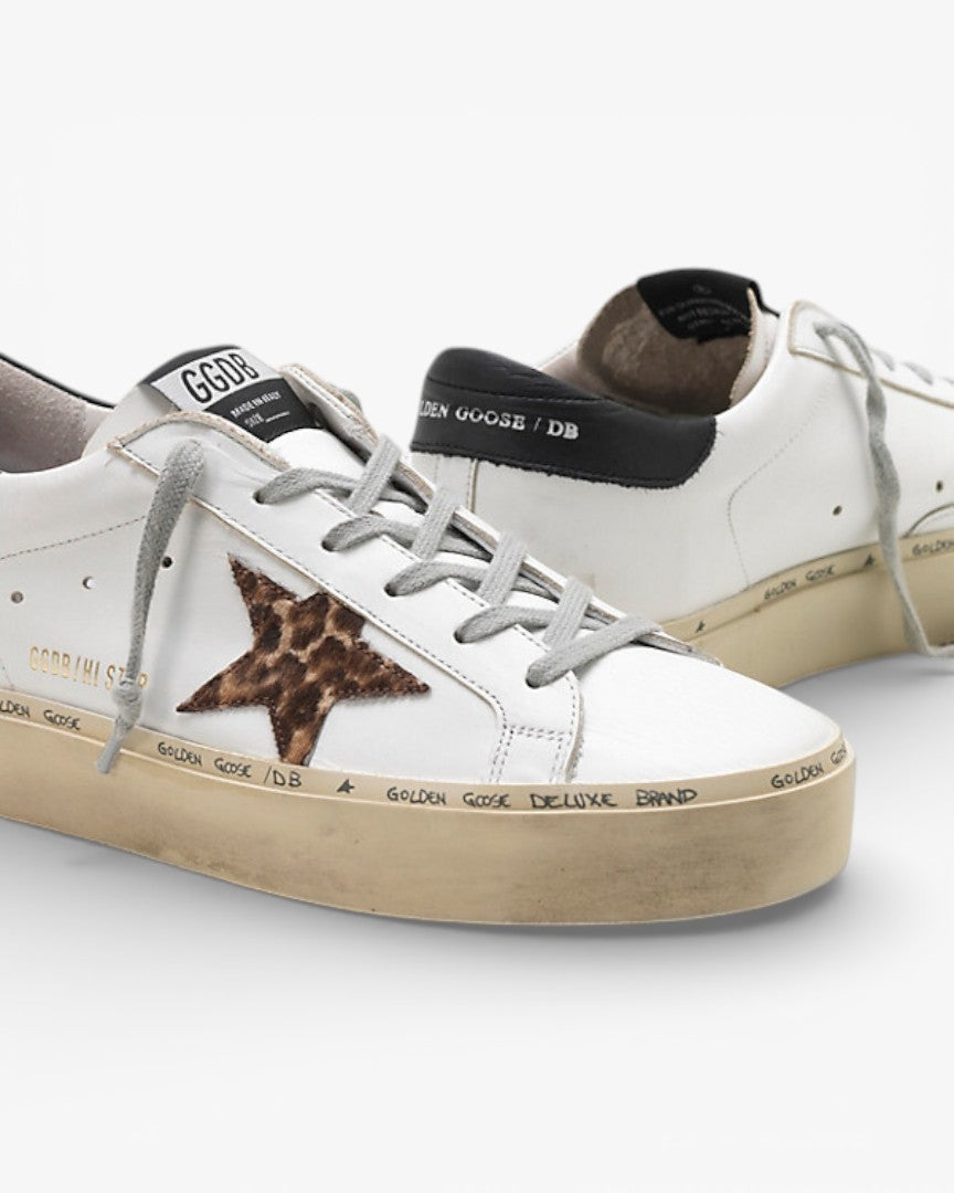 Golden Goose Hi-Star G34WS945.C2 Calf Leather Ponyskin-Effect Star Leather Heel Tab