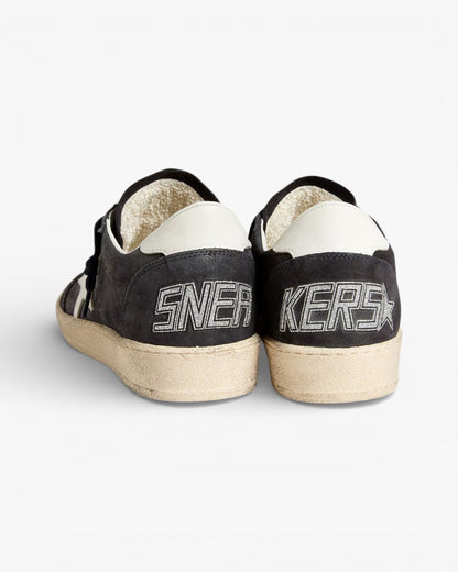 Golden Goose Ball Star Dark Blue Suede Sneakers Leather Star