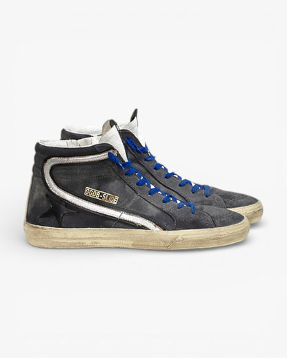 Golden Goose SLIDE Sneakers Dark Grey Suede Leather Star