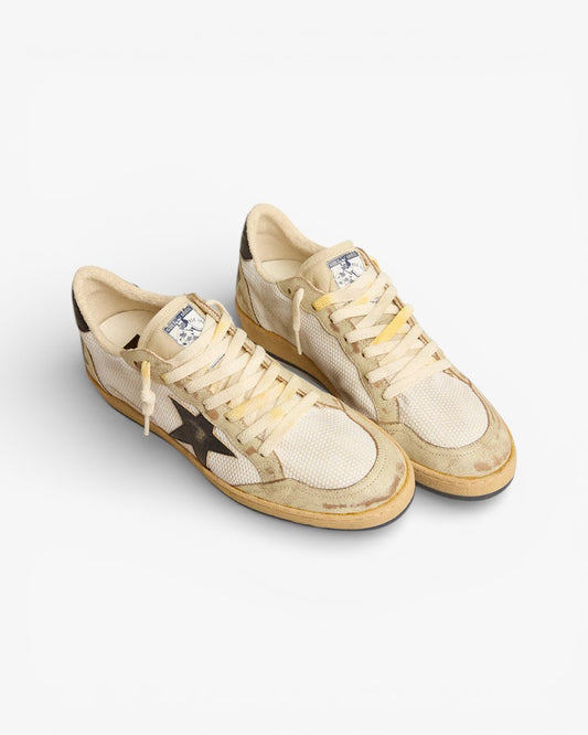 Golden Goose Ball Star White Mesh Blue Leather Star Sneakers