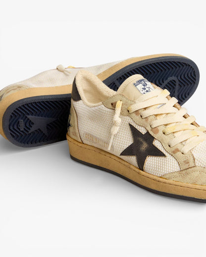 Golden Goose Ball Star White Mesh Blue Leather Star Sneakers