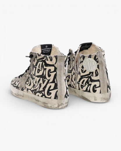 Golden Goose FRANCY Sneakers Cotton Canvas Suede Star White Writer