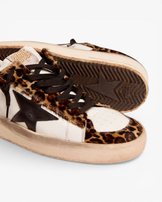 Golden Goose Leopard Pony Skin Stardan Sneakers