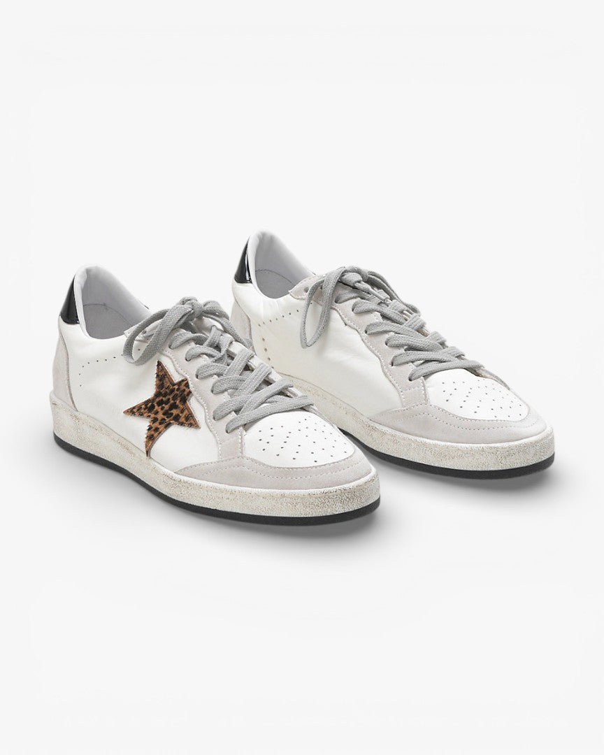 Golden Goose Ball Star Calf Leather Pony‑Skin Star Sneakers