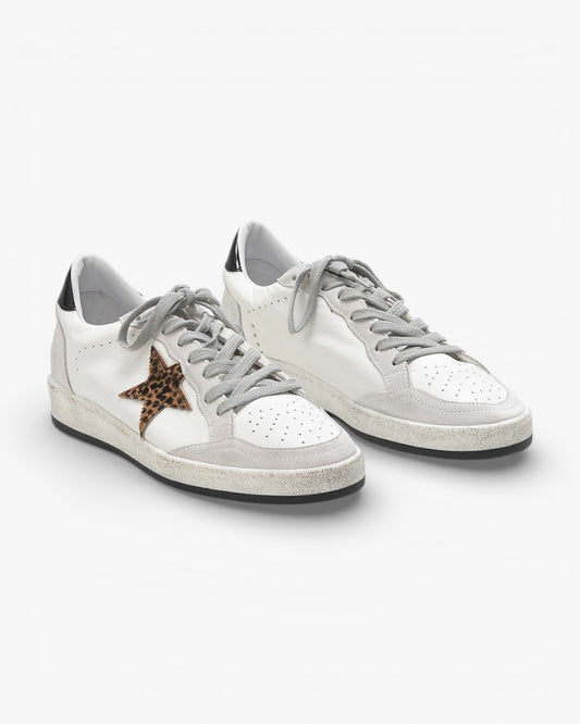 Golden Goose Ball Star Calf Leather Pony‑Skin Star Sneakers