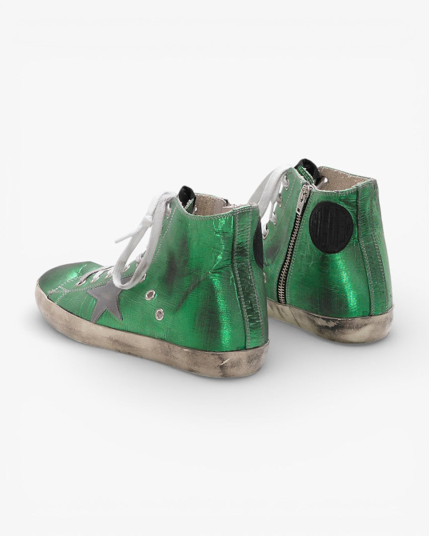 Golden Goose FRANCY Sneakers Coated Cotton Canvas Laminated Leather Star