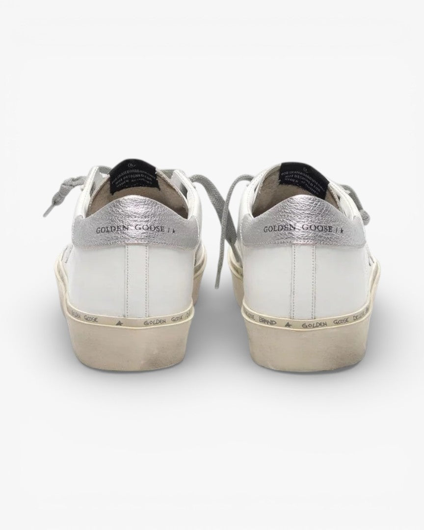 Golden Goose Hi-Star Sneakers Iridescent Star Silver Heel Tab