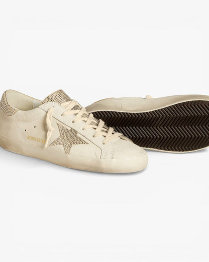 Golden Goose Women’s Super-Star Nappa Leather Swarovski Crystal Star Heel Tab