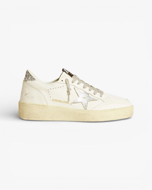 Golden Goose Super-Star Cream Silver Star Sneakers