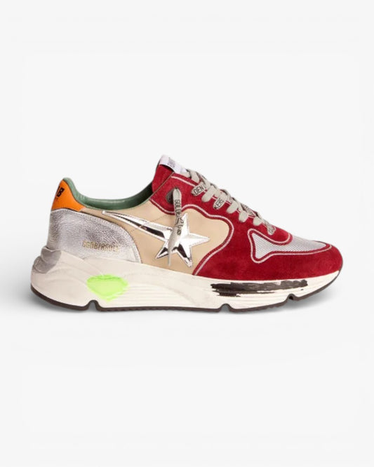 Golden Goose Running Sole Sneakers 3D Star Orange Heel Tab