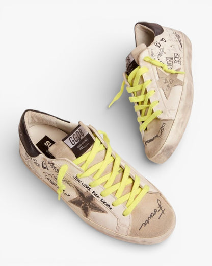 Golden Goose Journey Super-Star Sneakers with Graffiti