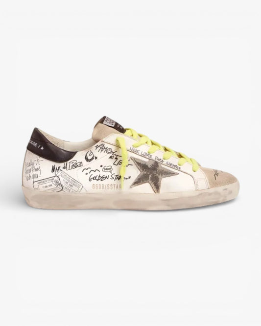 Golden Goose Journey Super-Star Sneakers with Graffiti