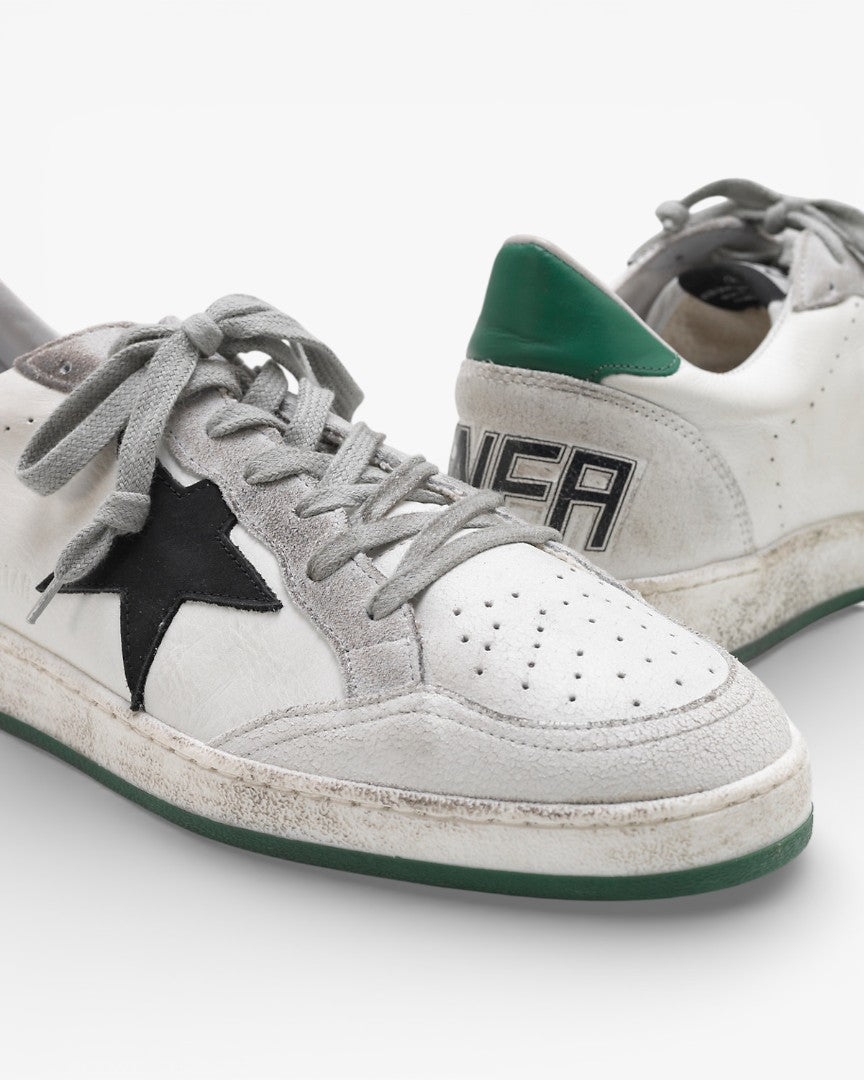 Golden Goose Ball Star Calf Leather Sneakers with Nubuck Star