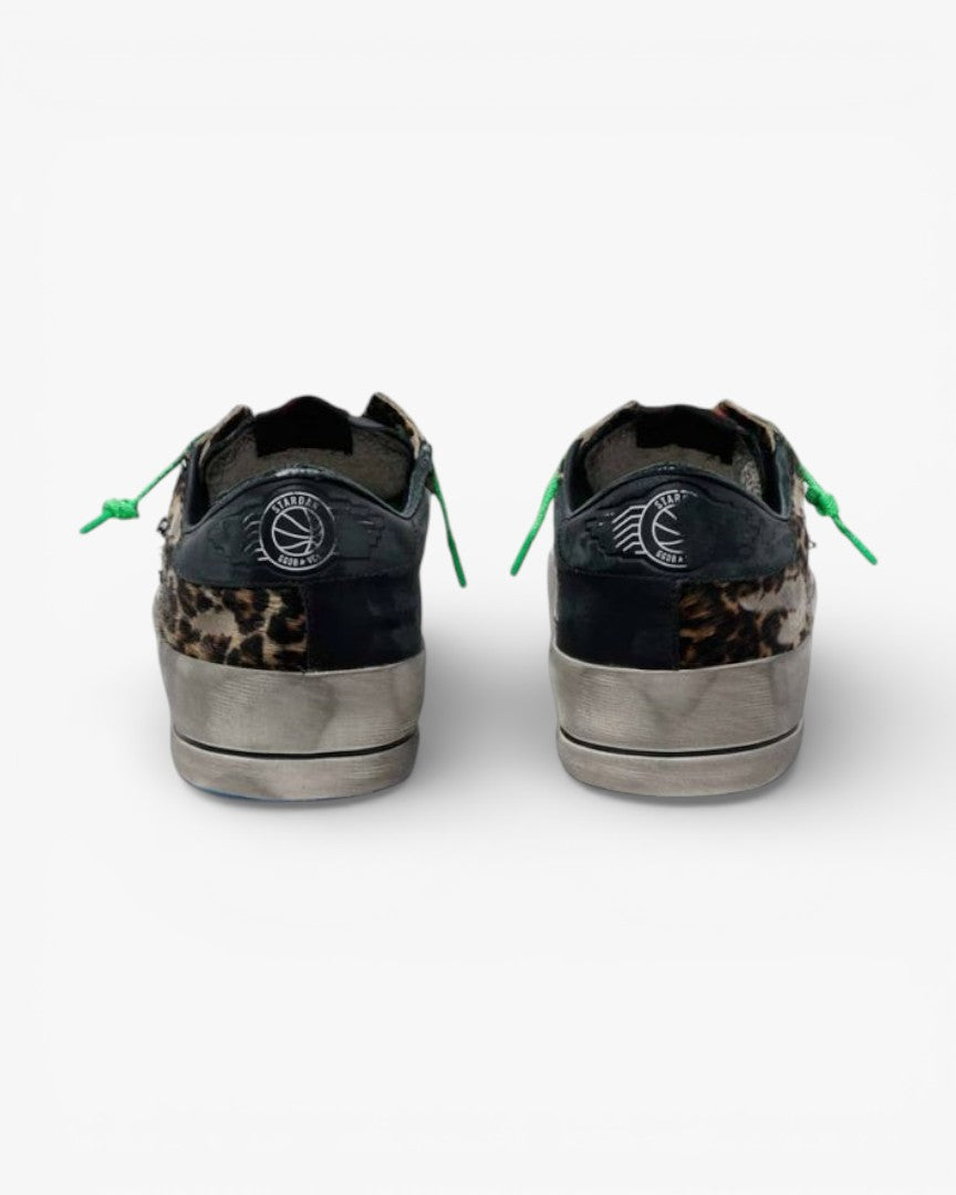 Golden Goose Leopard Print Stardan Sneakers