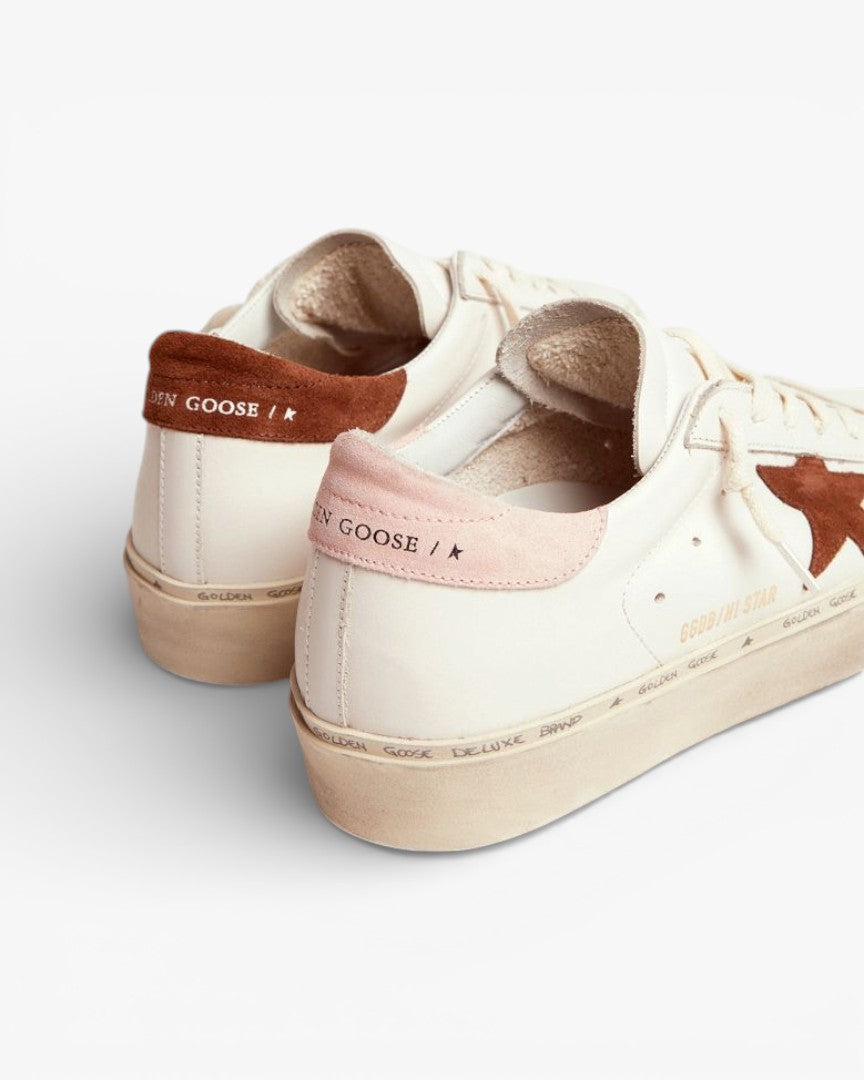 Golden Goose Hi-Star LTD Sneakers Brown Suede Star Pink Suede Heel Tab