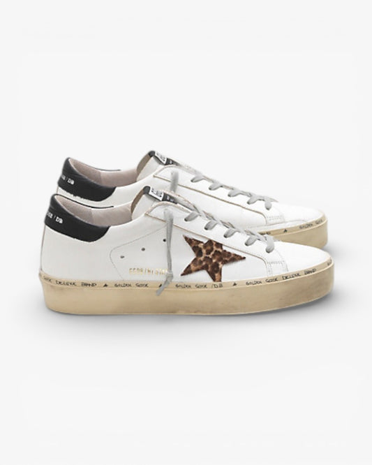 Golden Goose Hi-Star G34WS945.C2 Calf Leather Ponyskin-Effect Star Leather Heel Tab