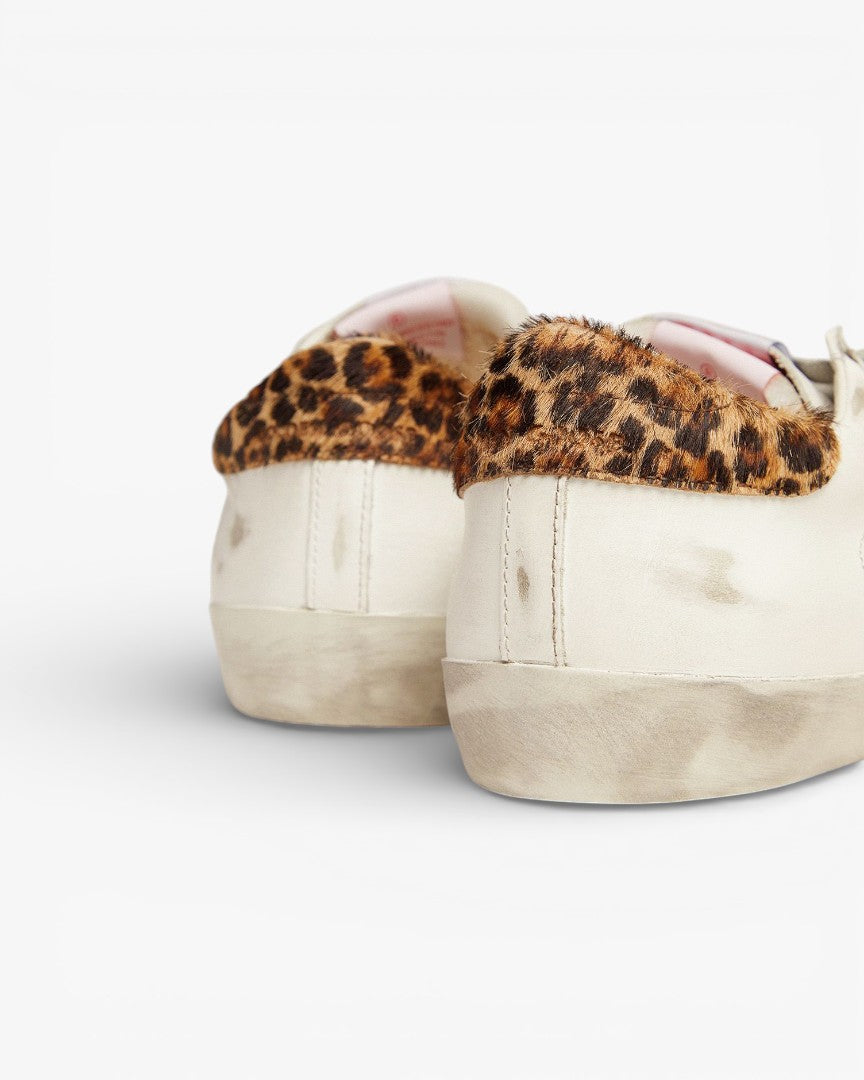 Golden Goose LAB Limited Edition Super‑Star Sneakers Leopard Heel Tab