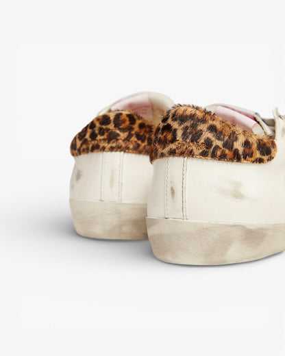 Golden Goose LAB Limited Edition Super‑Star Sneakers Leopard Heel Tab