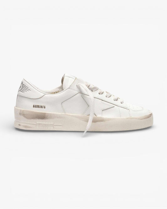 Golden Goose Total White Leather Stardan Sneakers