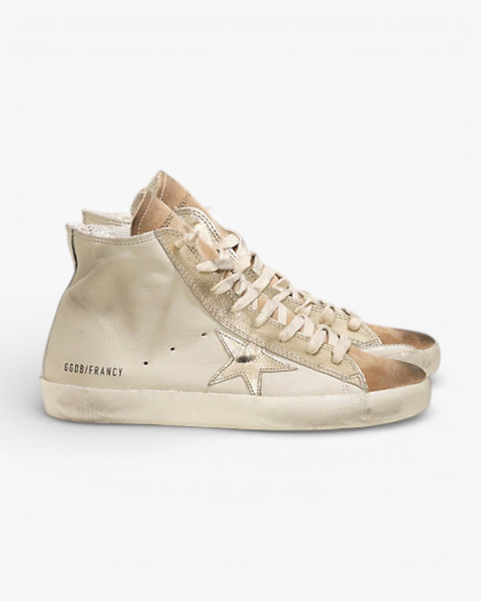 Golden Goose FRANCY Sneakers Pelle Stella Pelle Monochromatic Off-White