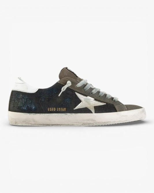 Golden Goose Superstar Brown Navy Handcrafted Couple Sneakers