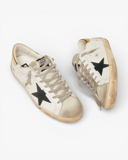 Golden Goose Super-Star LTD Sneakers with Gold Heel Tab and Handwritten Lettering