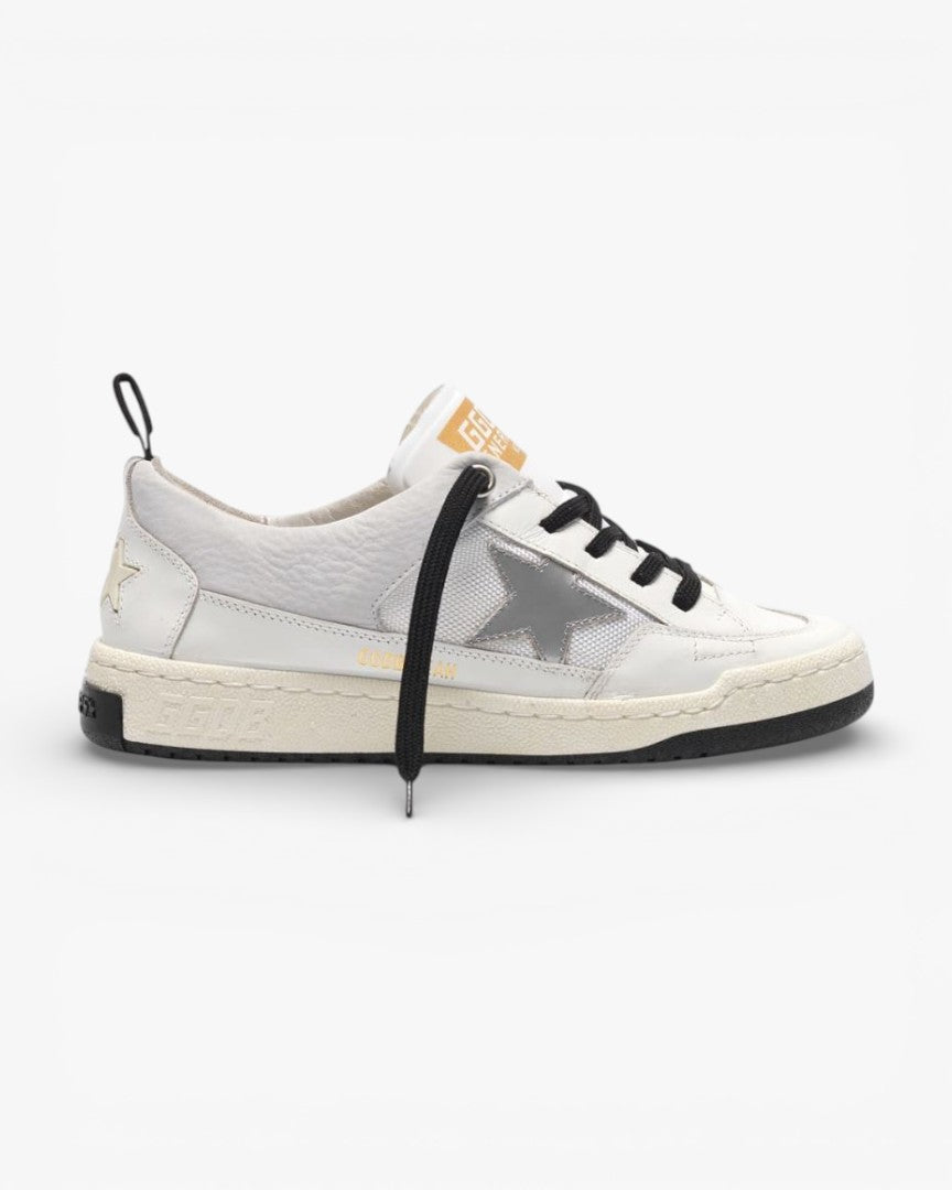 Golden Goose Yeah White Leather Sneakers Silver Star