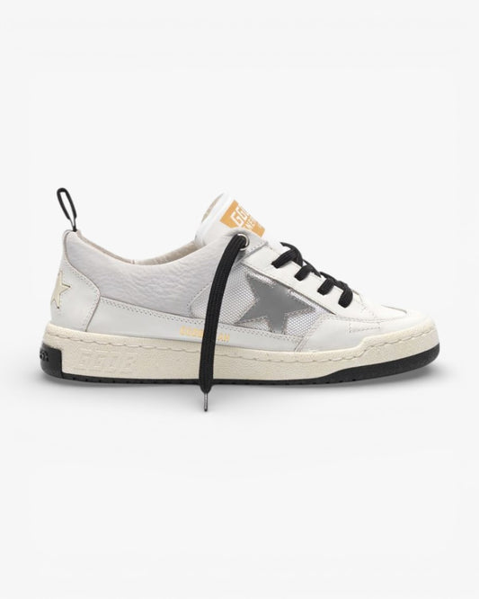 Golden Goose Yeah White Leather Sneakers Silver Star