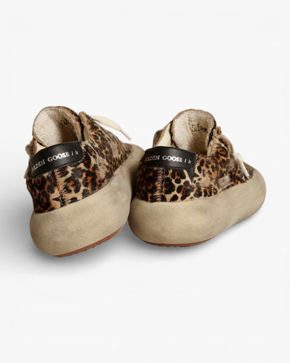 Golden Goose Space Star Leopard Pony Skin Sneakers