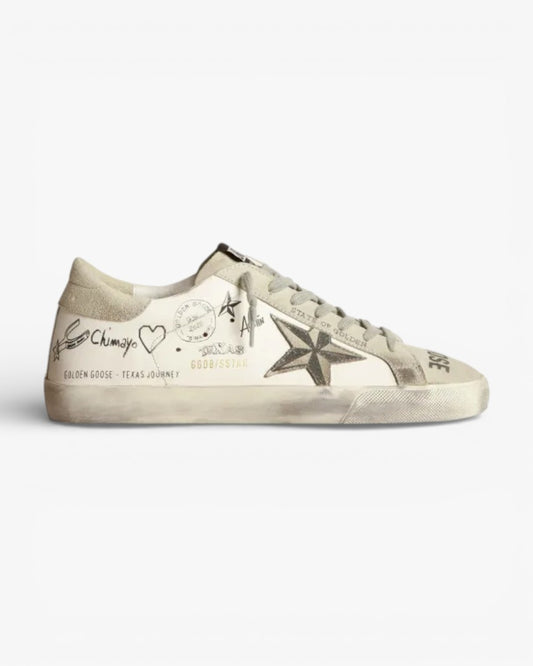 Golden Goose Super‑Star Sneakers Texas Graffiti Print