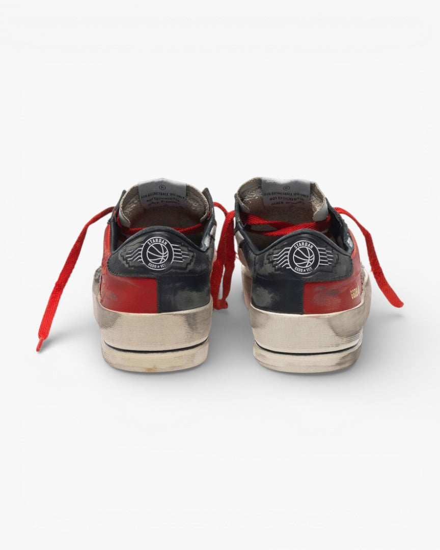 Golden Goose Distressed Black Red Stardan LTD Sneakers