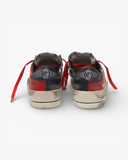 Golden Goose Distressed Black Red Stardan LTD Sneakers
